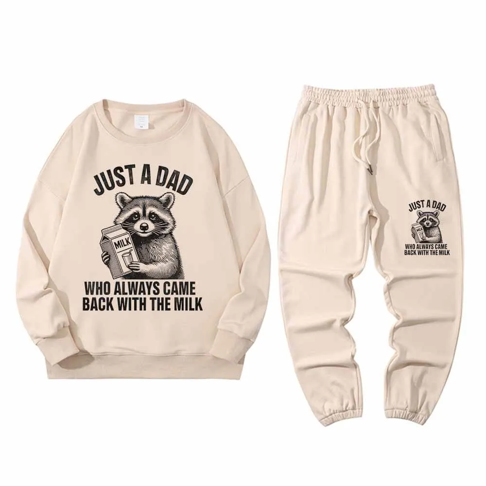 Just A Dad Raccoon Crew Collar Sweatshirt Pants Set sold by GTHIC product image thumbnail 4