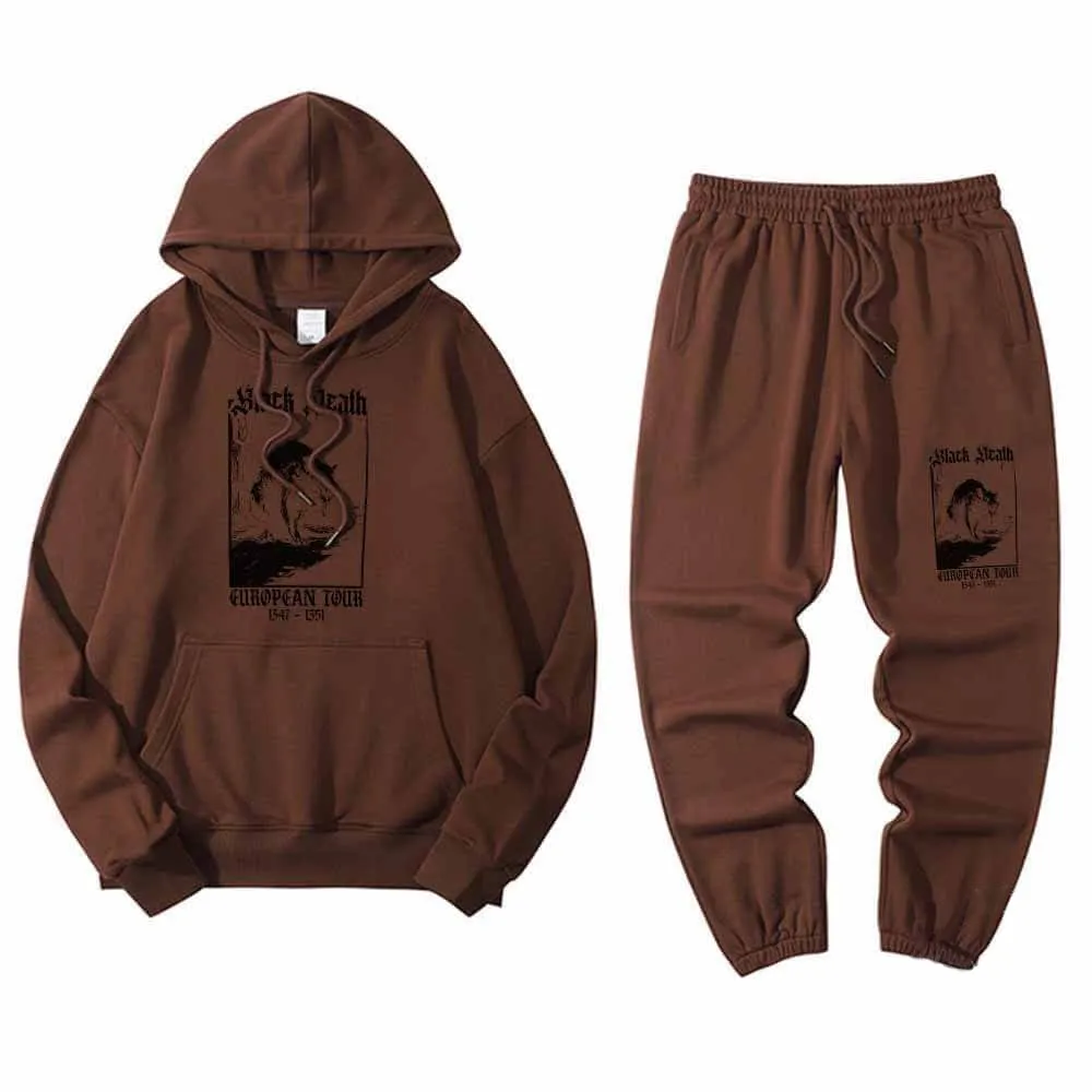 Black Death Rat Crew Collar Hoodie Pants Set sold by GTHIC product image thumbnail 5