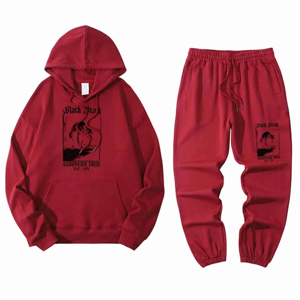 Black Death Rat Crew Collar Hoodie Pants Set sold by GTHIC product image thumbnail 2