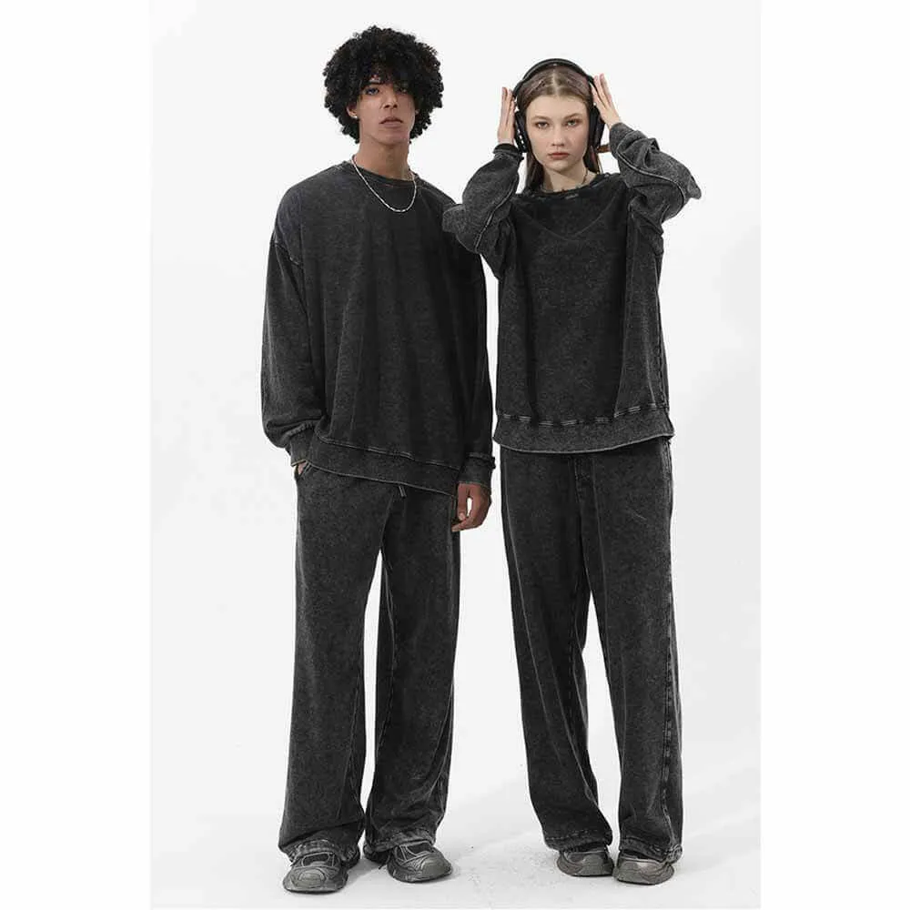 Multicolor Vintage Washed Crew Collar Sweatshirt Pants sold by GTHIC product image thumbnail 2