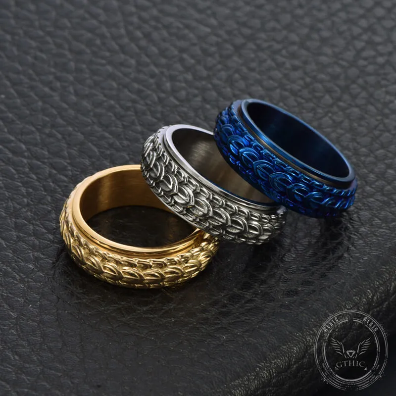 Personalized Dragon Scale Titanium Steel Spinner Ring sold by GTHIC product image thumbnail 3
