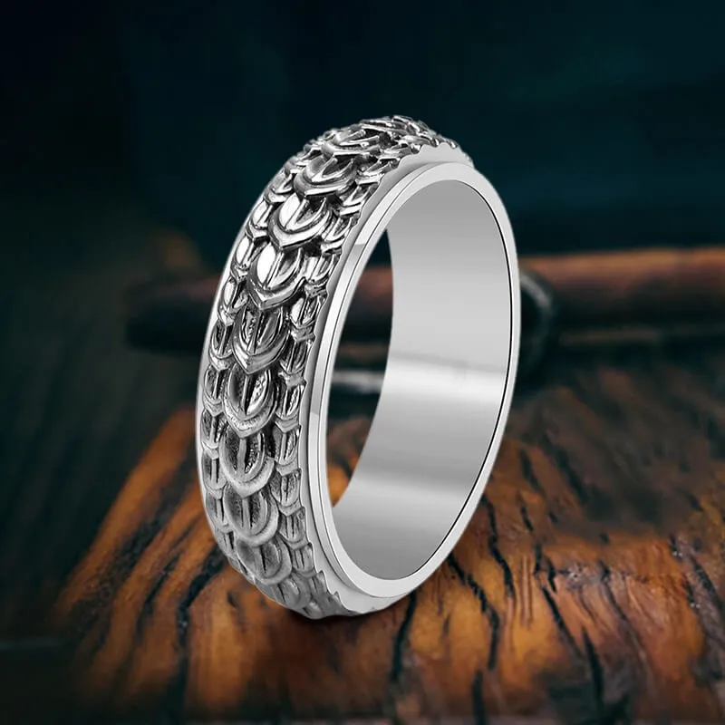 Personalized Dragon Scale Titanium Steel Spinner Ring sold by GTHIC product image thumbnail 5