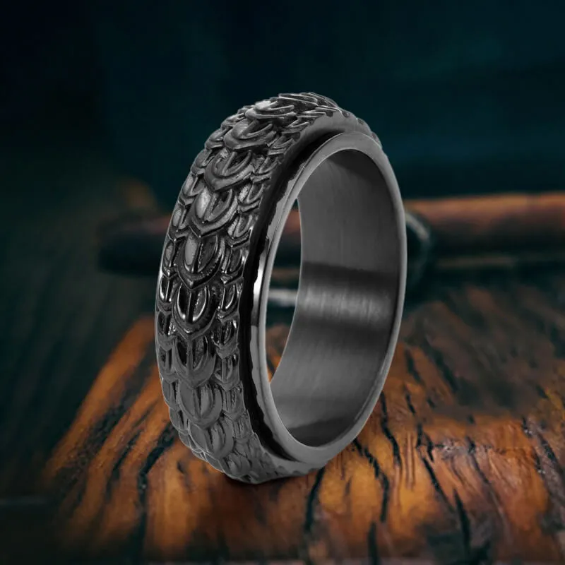 Personalized Dragon Scale Titanium Steel Spinner Ring sold by GTHIC product image thumbnail 4