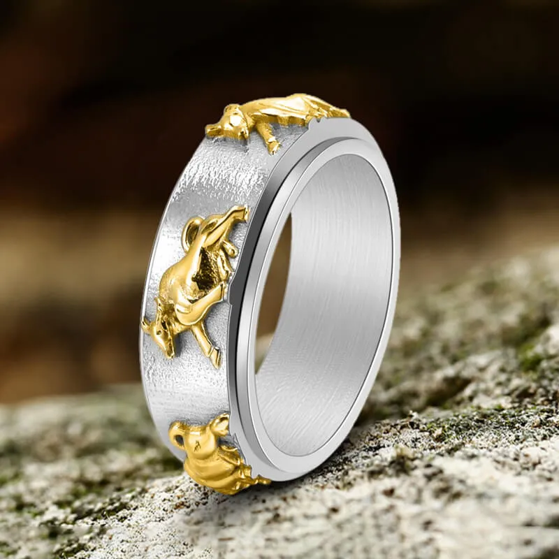 Vintage Bull Stainless Steel Spinner Ring sold by GTHIC product image thumbnail 5