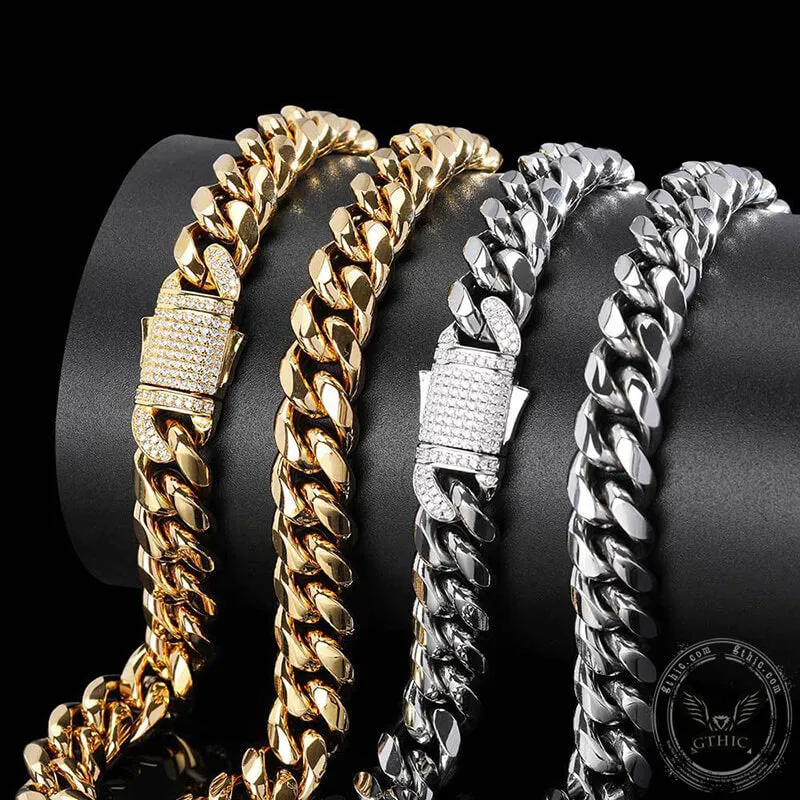 Diamond Cuban Link Stainless Steel Choker Chain sold by GTHIC product image thumbnail 4