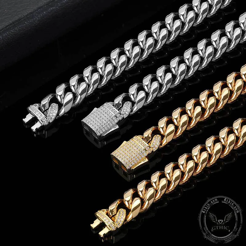 Diamond Cuban Link Stainless Steel Choker Chain sold by GTHIC product image thumbnail 5