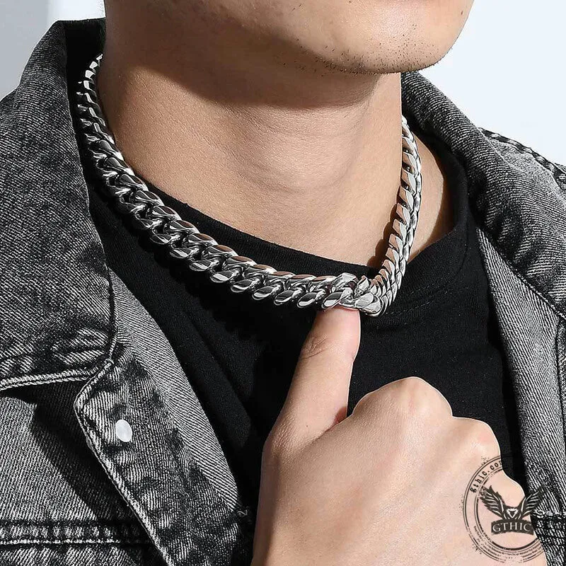 Diamond Cuban Link Stainless Steel Choker Chain sold by GTHIC product image thumbnail 2