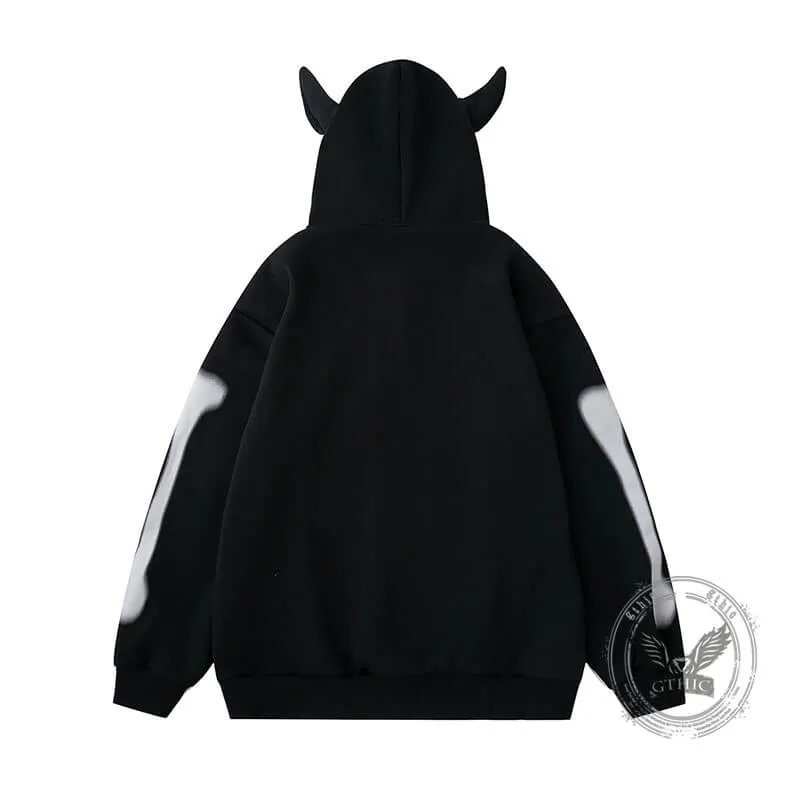 Skull Body Personalized Hoodie Coat sold by GTHIC product image thumbnail 5