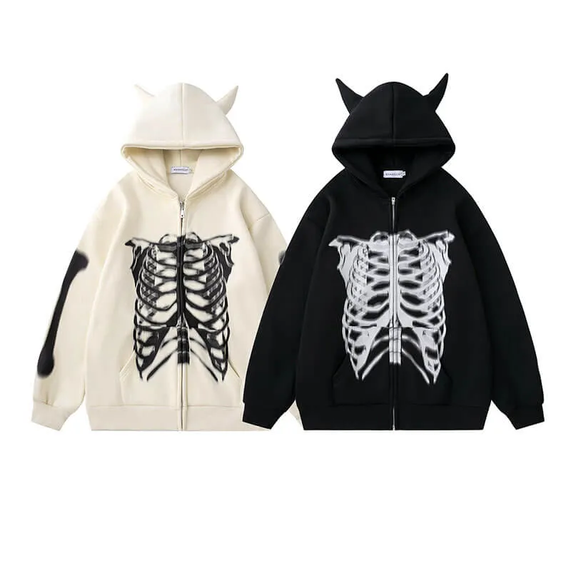Skull Body Personalized Hoodie Coat sold by GTHIC