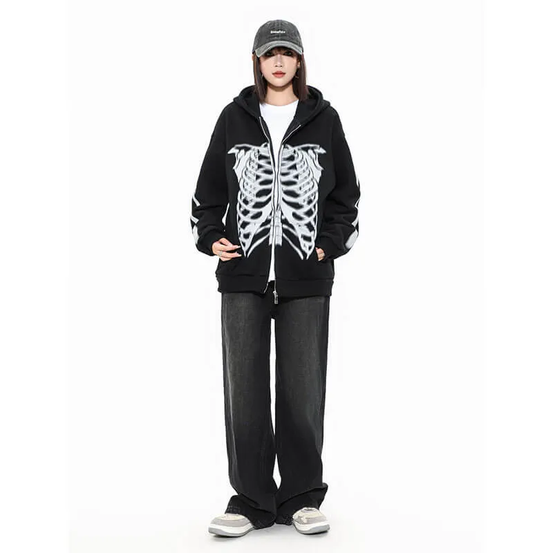 Skull Body Personalized Hoodie Coat sold by GTHIC product image thumbnail 2