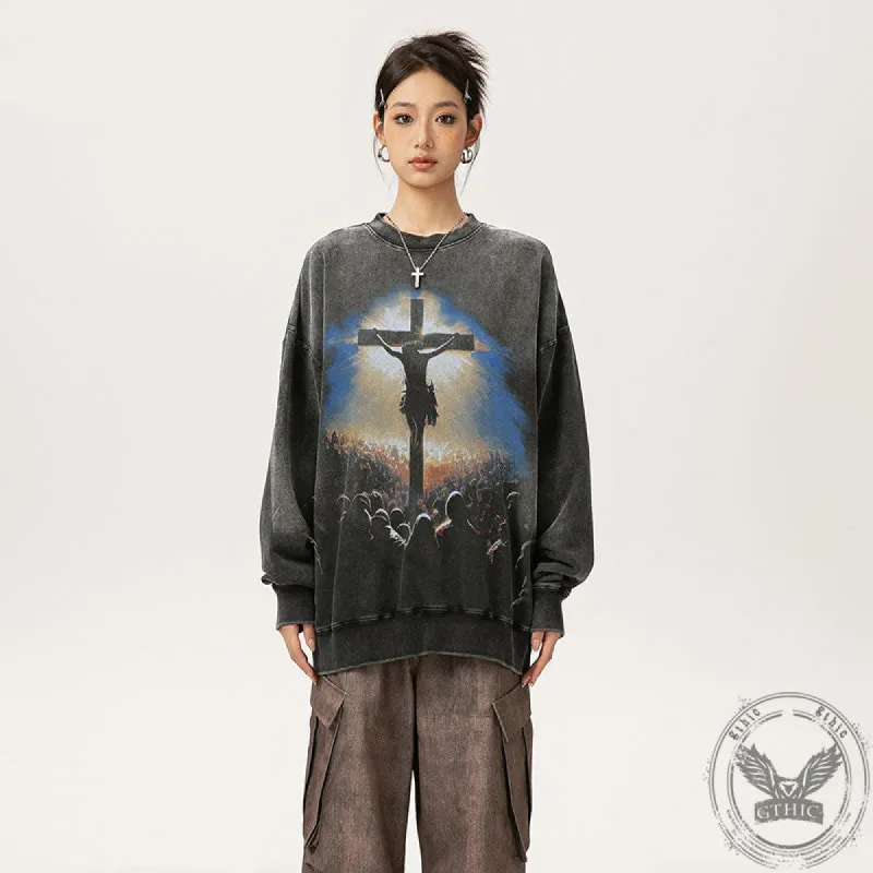 Vintage Men Graphic Print Oversize Streetwear Sweatshirt sold by GTHIC