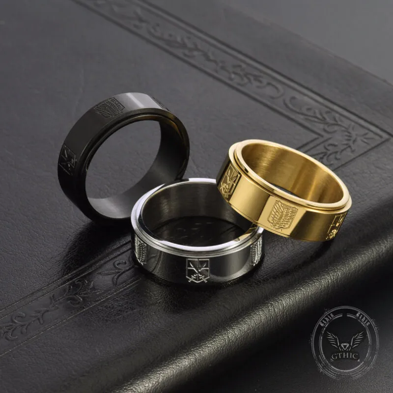 Wings of Liberty Stainless Steel Spinner Ring sold by GTHIC
