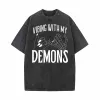 Vibing With My Demons Vintage Washed T-shirt sold by GTHIC