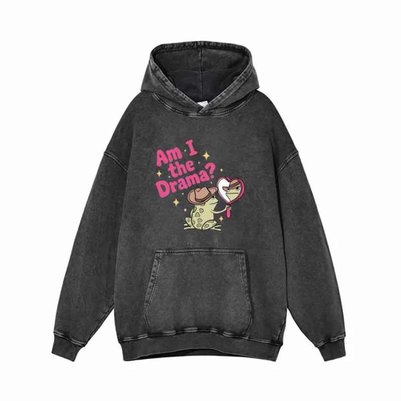 Am I The Drama Vintage Washed Hoodie sold by GTHIC