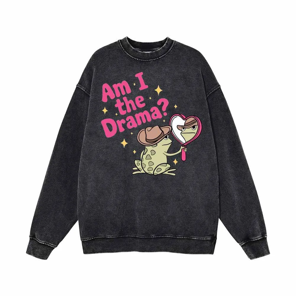 Am I The Drama Vintage Washed Sweatshirt sold by GTHIC