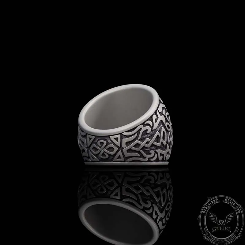 Viking Village Celtic Knot Pattern Sterling Silver Ring sold by GTHIC product image thumbnail 5
