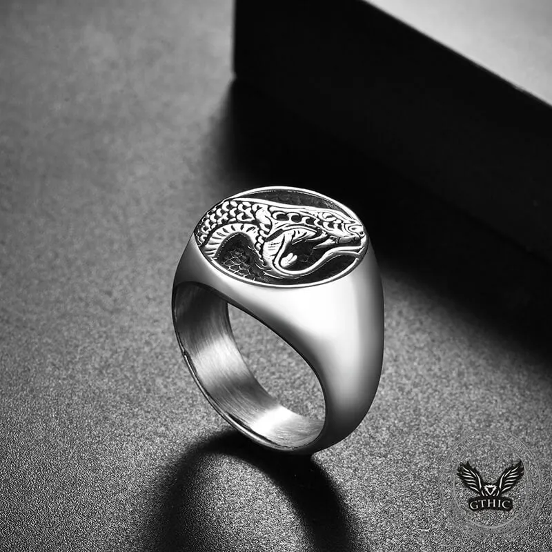 Domineering Cobra Snake Stainless Steel Ring sold by GTHIC product image thumbnail 4