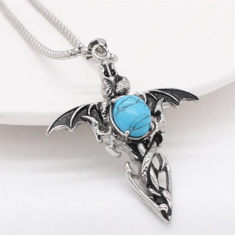 Vintage Bat Cross Stainless Steel Pendant sold by GTHIC