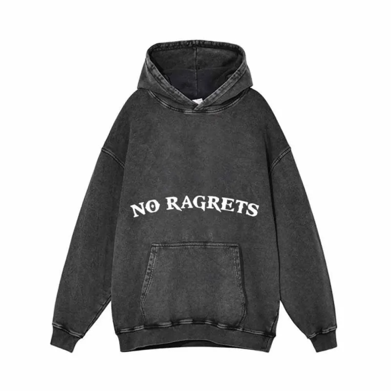 No Ragrets Vintage Washed Hoodie sold by GTHIC