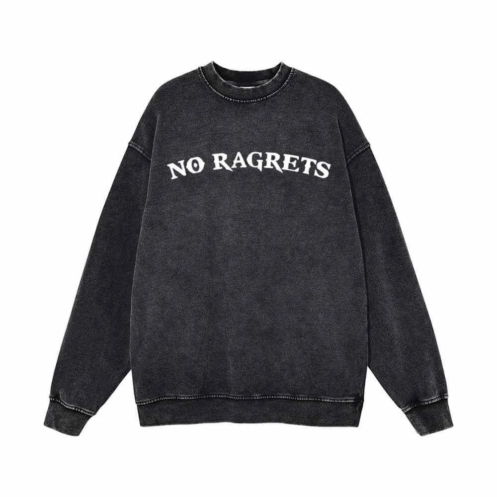 No Ragrets Vintage Washed Sweatshirt sold by GTHIC