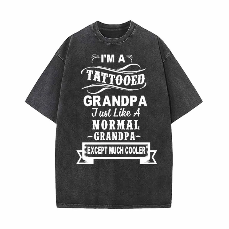 I'm A Tattooed Grandpa Vintage Washed T-shirt sold by GTHIC
