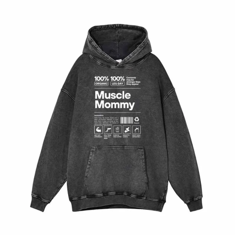 Muscle Mommy Vintage Washed Hoodie sold by GTHIC