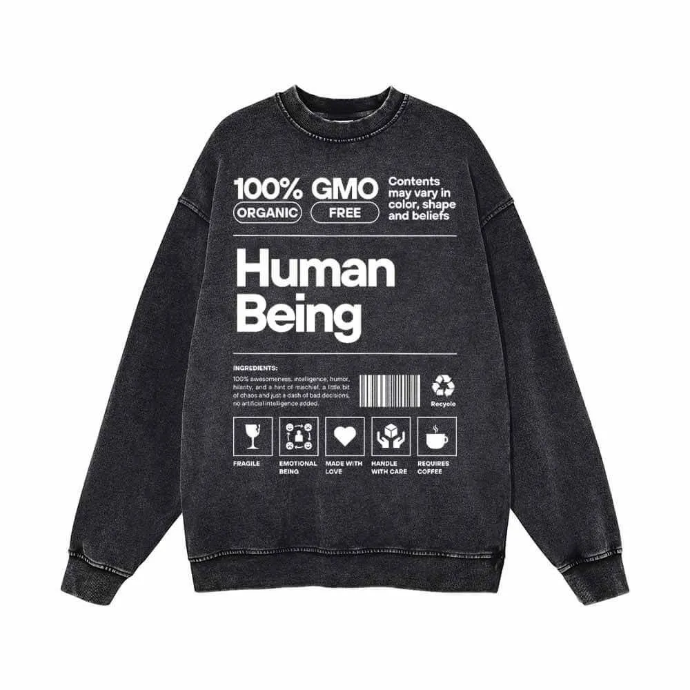 Human Being Vintage Washed Sweatshirt sold by GTHIC