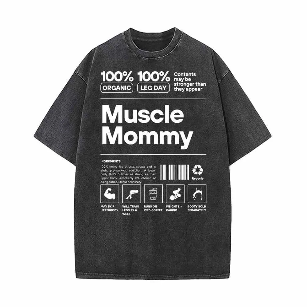 Muscle Mommy Vintage Washed T-shirt sold by GTHIC