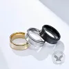 Simple Concave Arc Design Stainless Steel Spinner Ring sold by GTHIC