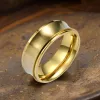 Simple Concave Arc Design Stainless Steel Spinner Ring sold by GTHIC