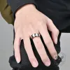 Simple Concave Arc Design Stainless Steel Spinner Ring sold by GTHIC