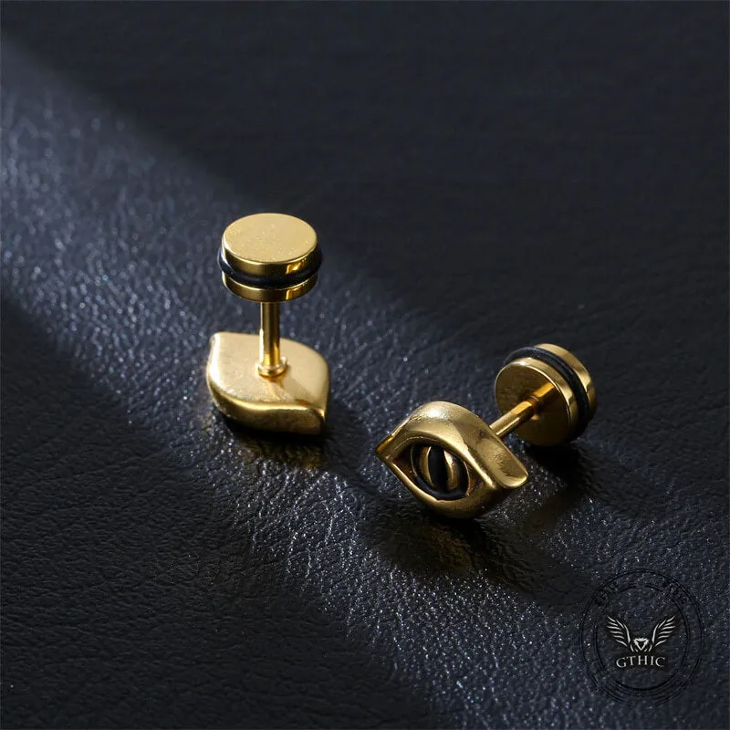 Vintage Gothic Demon Eye Stainless Steel Earrings sold by GTHIC product image thumbnail 3