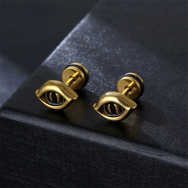 Vintage Gothic Demon Eye Stainless Steel Earrings sold by GTHIC