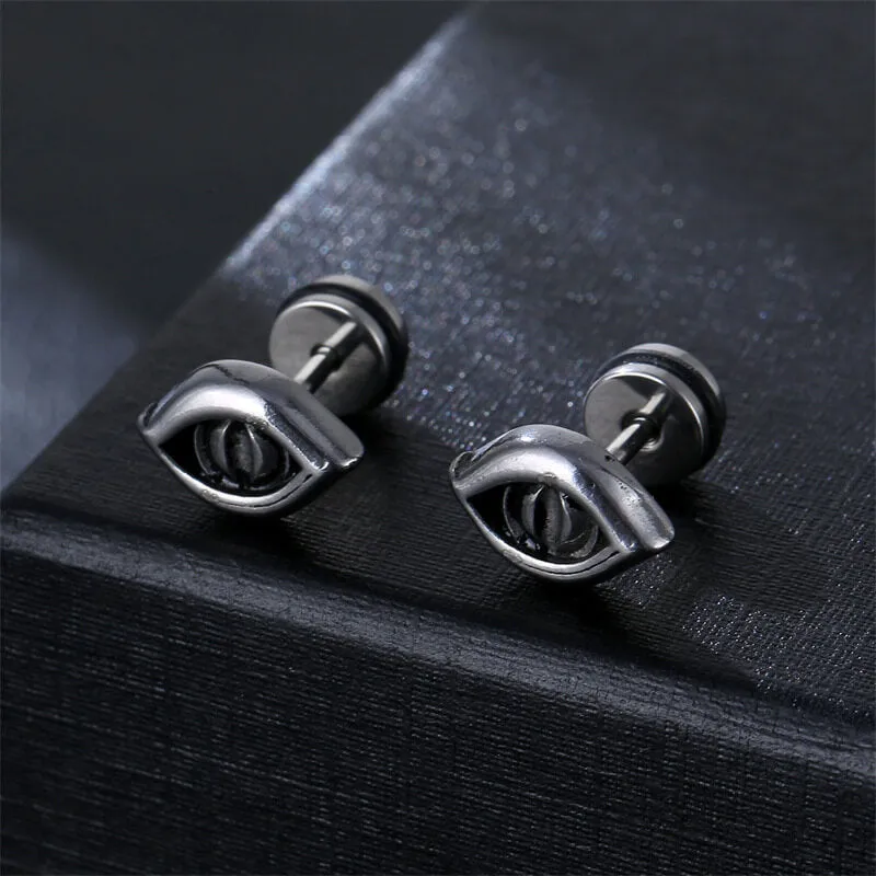 Vintage Gothic Demon Eye Stainless Steel Earrings sold by GTHIC product image thumbnail 2