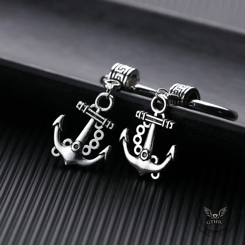 Vintage Wheel Ship Anchor Copper Earrings sold by GTHIC product image thumbnail 5