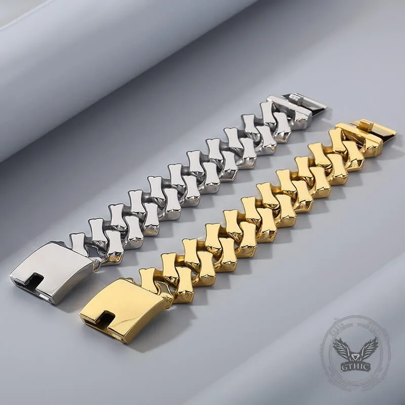 Punk Rhombus Cuban Chain Stainless Steel Bracelet sold by GTHIC product image thumbnail 5