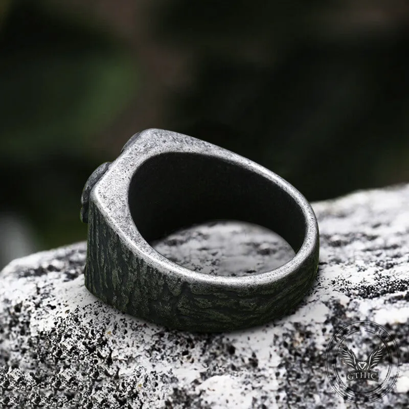 Gothic English Letter Skull Stainless Steel Ring sold by GTHIC product image thumbnail 5