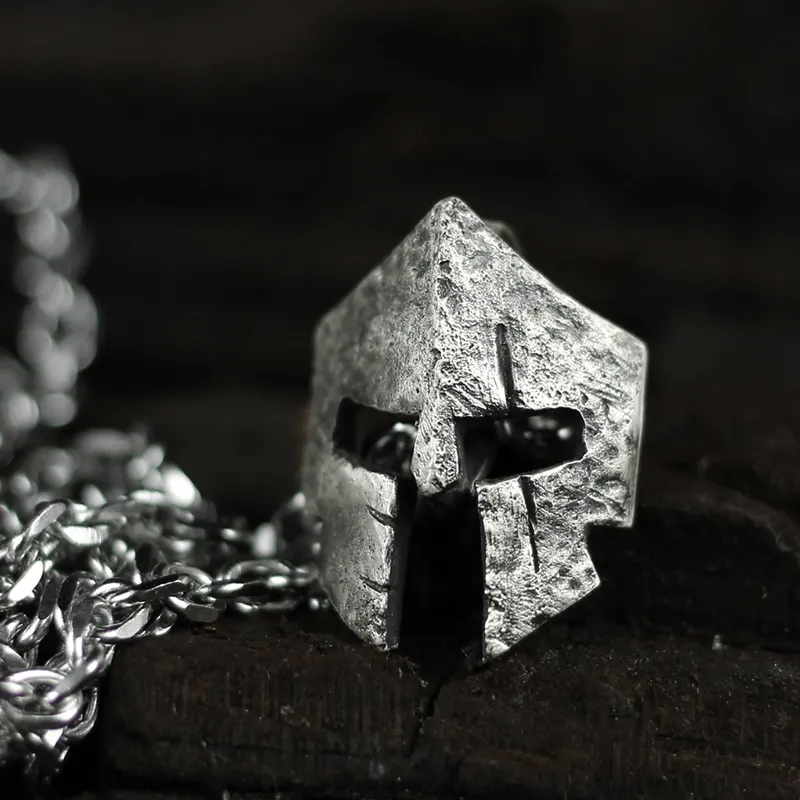 Vintage Spartan Warrior Helmet Sterling Silver Pendant sold by GTHIC product image thumbnail 2