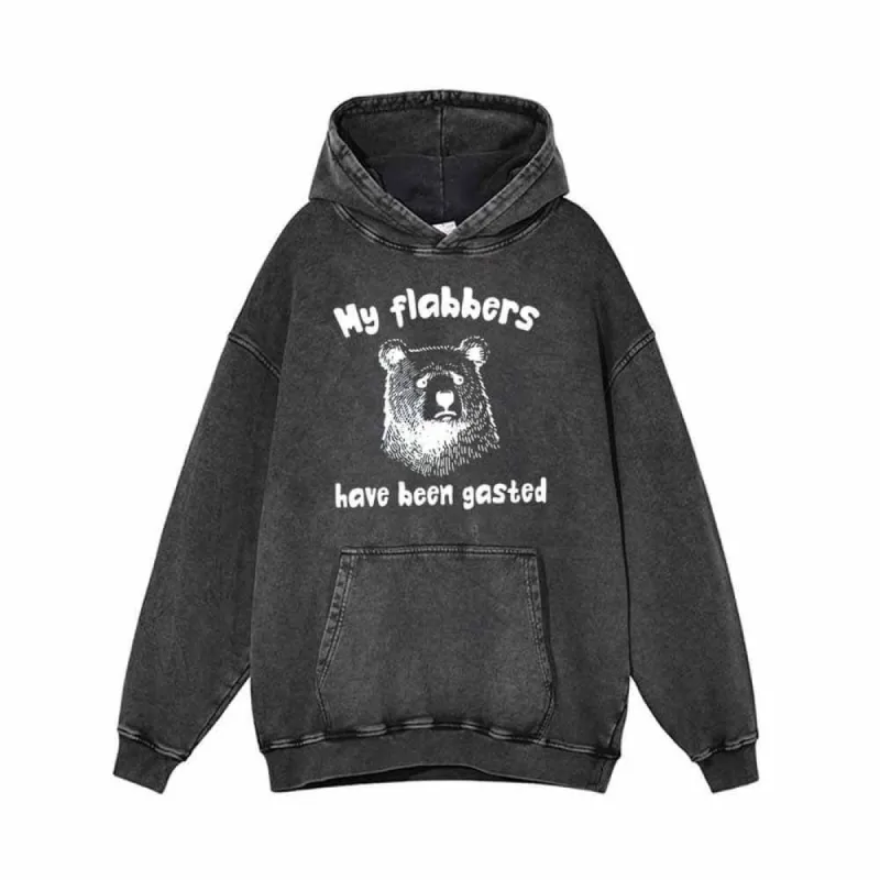 My Flabbers Have Been Gasted Bear Vintage Washed Hoodie sold by GTHIC