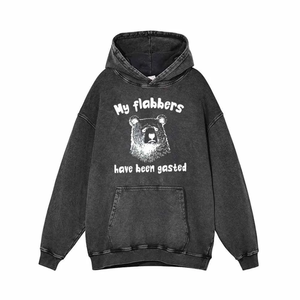 My Flabbers Have Been Gasted Bear Vintage Washed Hoodie sold by GTHIC