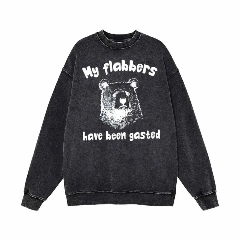 My Flabbers Have Been Gasted Bear Vintage Washed Sweatshirt sold by GTHIC