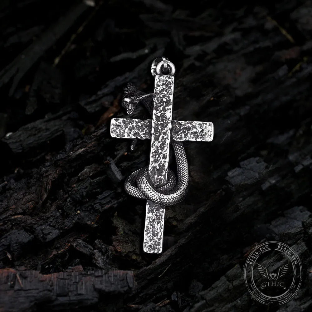 Vintage Celtic Dragon Stainless Steel Cross Pendant sold by GTHIC product image thumbnail 5