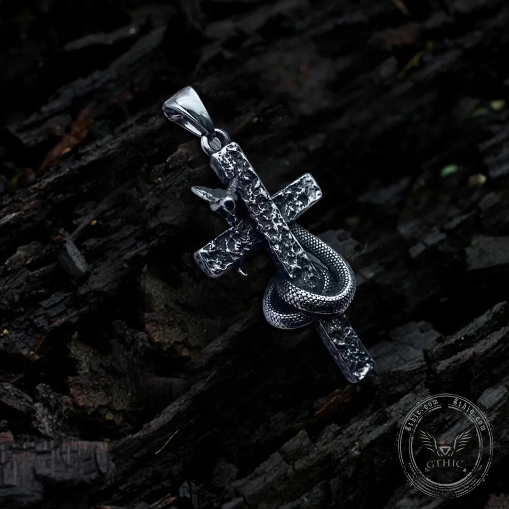 Vintage Celtic Dragon Stainless Steel Cross Pendant sold by GTHIC product image thumbnail 4