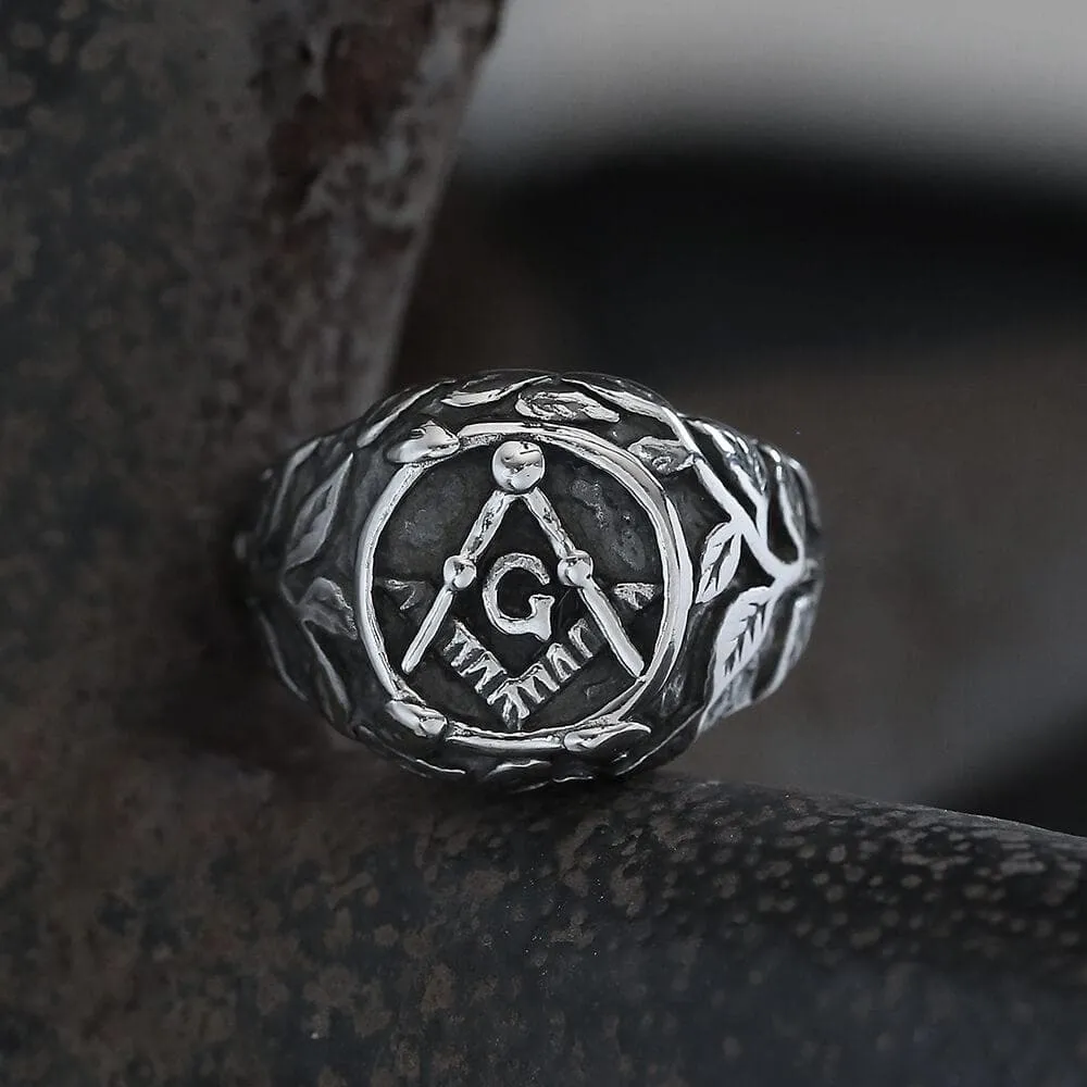 Masonic Symbol Stainless Steel Ring sold by GTHIC