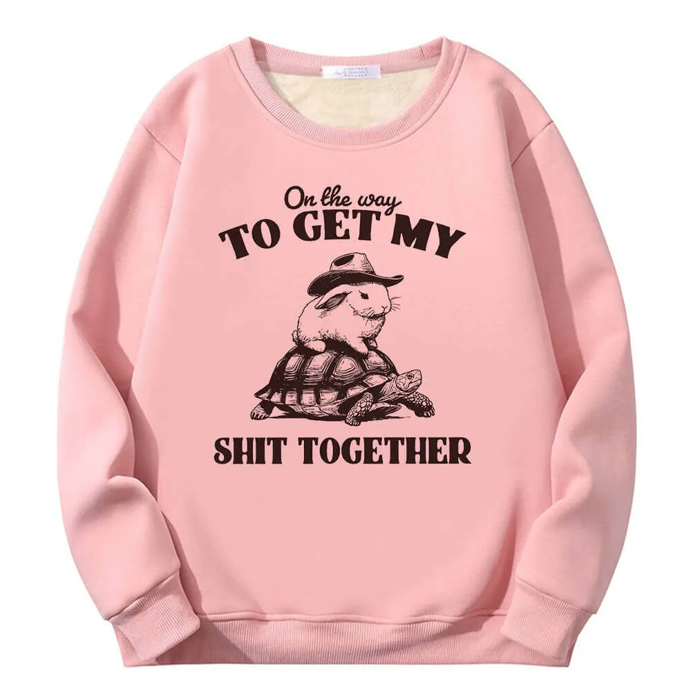 On The Way To Get Raccoon and Rabbit Fleece Sweatshirt sold by GTHIC product image thumbnail 2