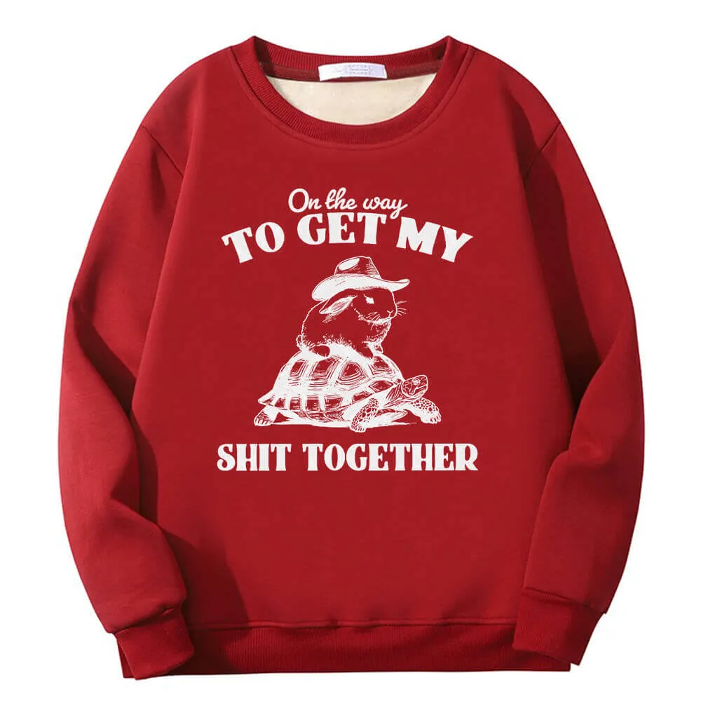 On The Way To Get Raccoon and Rabbit Fleece Sweatshirt sold by GTHIC product image thumbnail 4