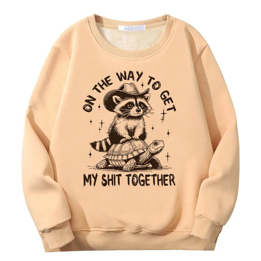On The Way To Get Raccoon and Turtle Fleece Sweatshirt sold by GTHIC product image thumbnail 4