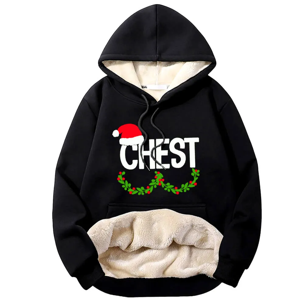 Chest And Nuts Fleece Sherpa Christmas Couple Hoodie sold by GTHIC product image thumbnail 3