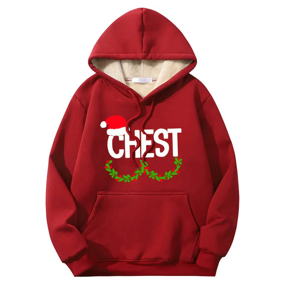 Chest And Nuts Fleece Sherpa Christmas Couple Hoodie sold by GTHIC product image thumbnail 4