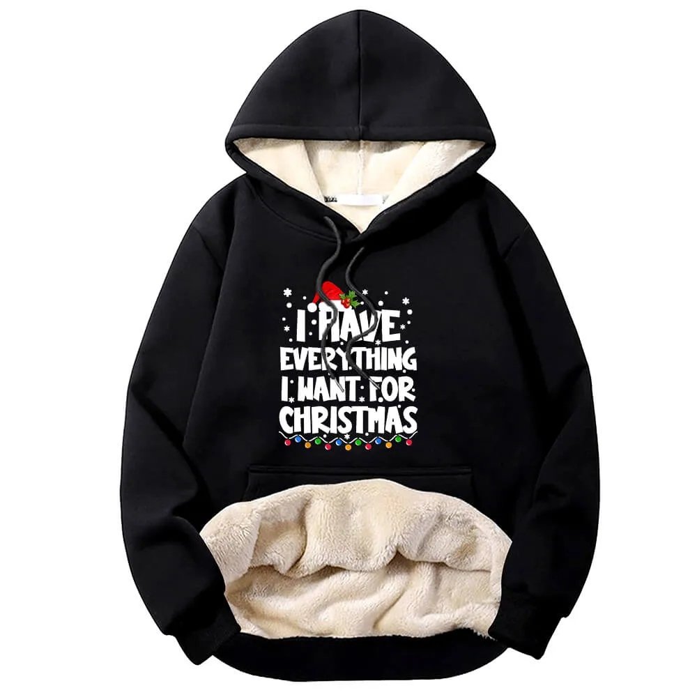 I Have Everything Fleece Sherpa Christmas Couple Hoodie sold by GTHIC product image thumbnail 3